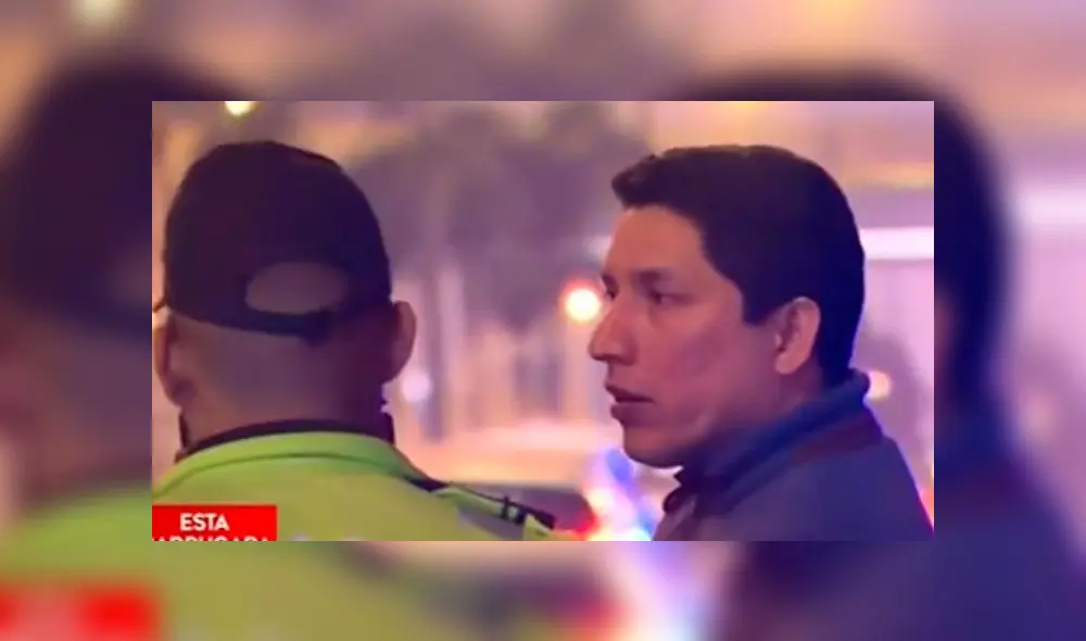 Conductor intentó fugar tras chocar. Créditos: Captura América Televisión. Conductor intentó fugar tras chocar. Créditos: Captura América Televisión.