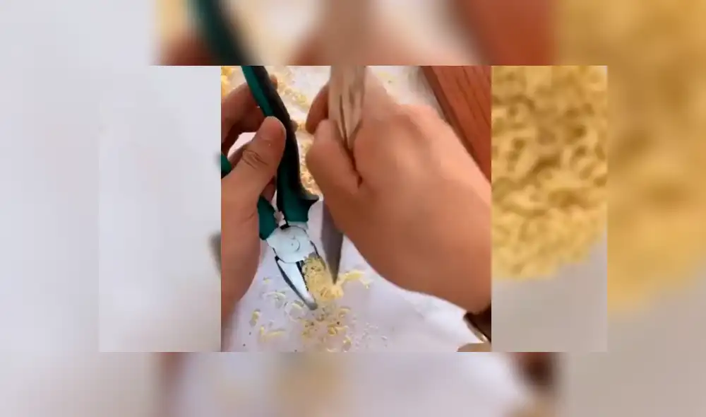 Facebook viral: asiático repara alicate con fideos de sopa instantánea y sorprende a miles