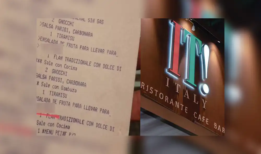 Comprobante de pago emitido por la cajera del restaurante. Foto: Los Andes