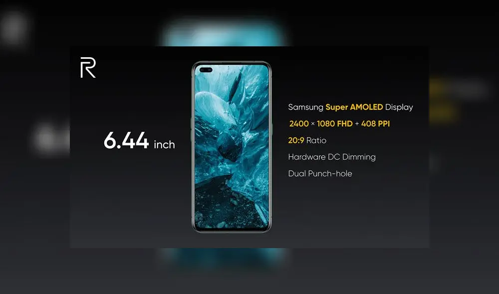 Nuevo teléfono del rival de Xiaomi tiene una pantalla es súper AMOLED de 6,44 pulgadas Full HD +.