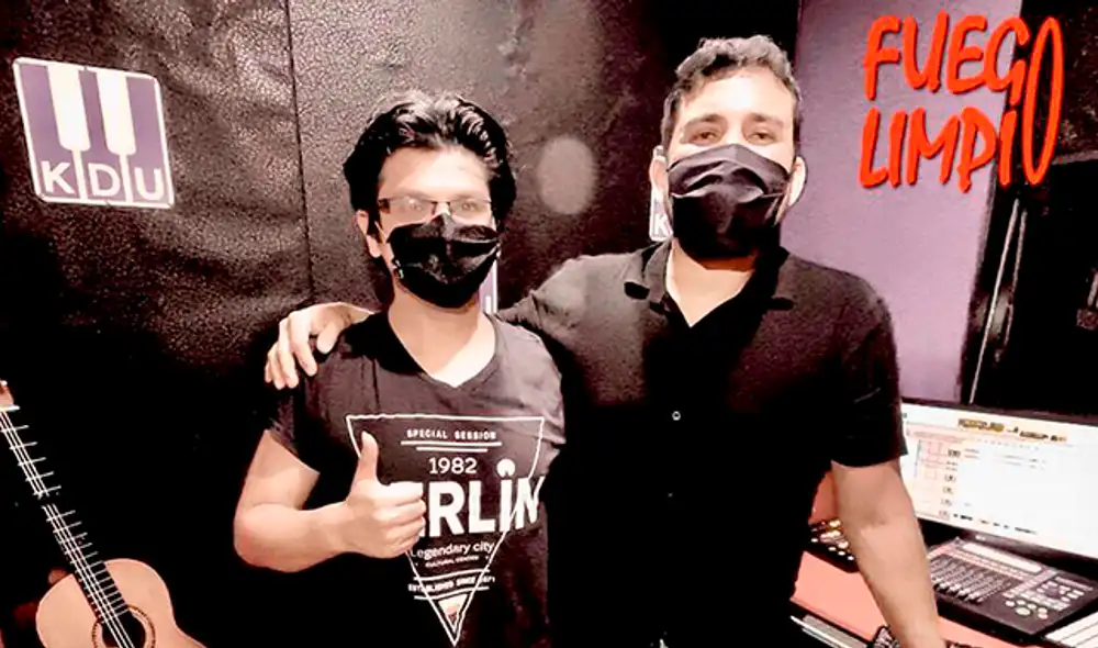 El dúo Fuego Limpio en la grabación del tema "Guerrero incansable". (Foto: Fuego Limpio) El dúo Fuego Limpio en la grabación del tema "Guerrero incansable". (Foto: Fuego Limpio)