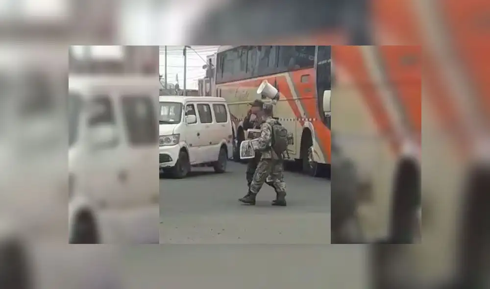 Ministerio de Defensa negó que ambos sujetos pertenezcan a las Fuerzas Armadas. Créditos: Captura. Ministerio de Defensa negó que ambos sujetos pertenezcan a las Fuerzas Armadas. Créditos: Captura.