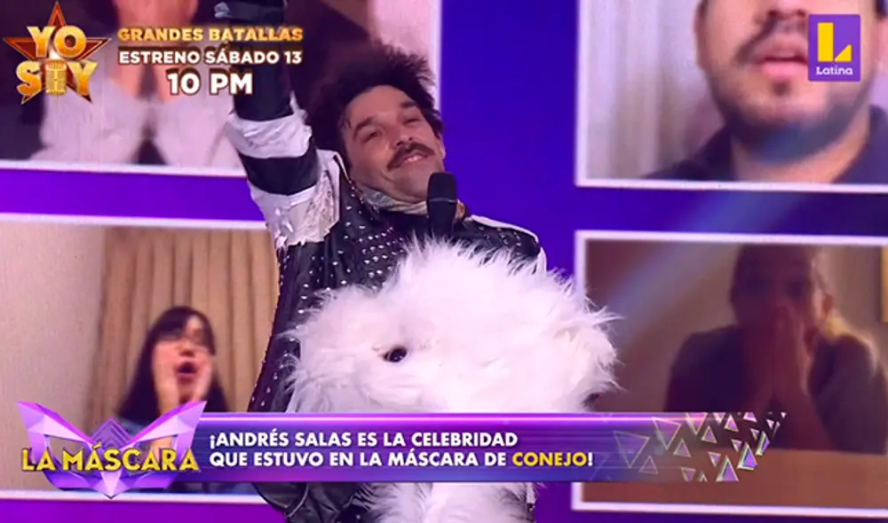 Andrés Salas en la final de La Máscara. (Foto: Captura Latina)