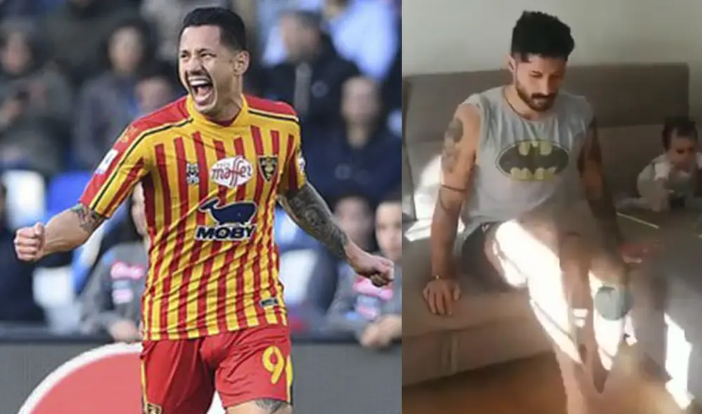 Entrenamiento de Lapadula en cuarentena. Entrenamiento de Lapadula en cuarentena.