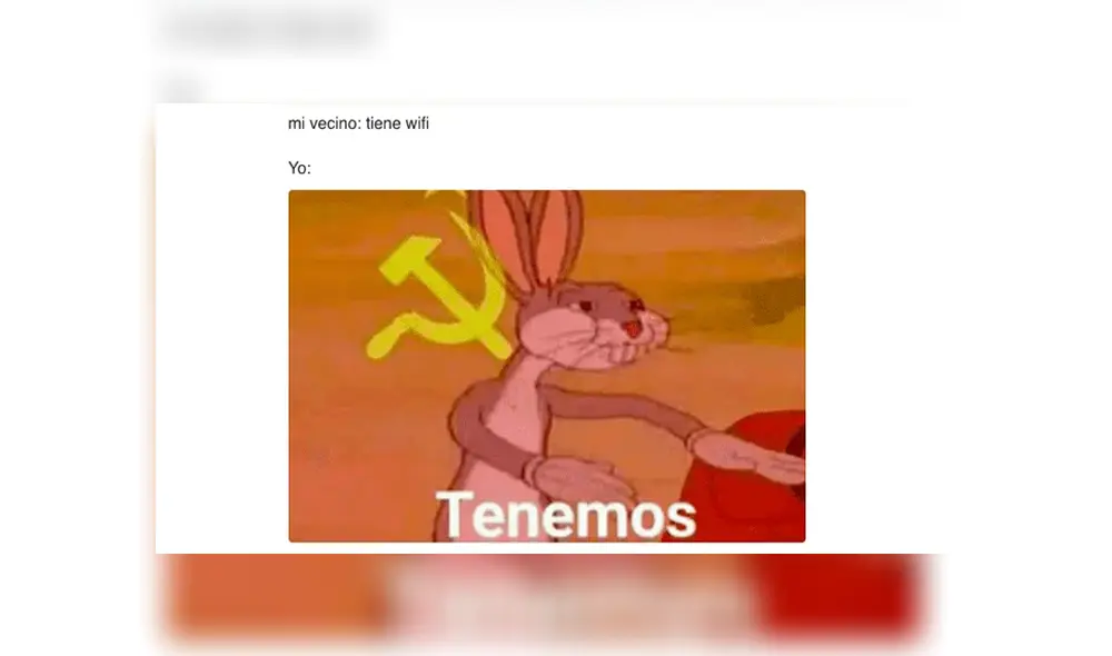 Este curioso meme que tiene como protagonista a Bugs Bunny se ha vuelto viral en las redes. Foto: Facebook.