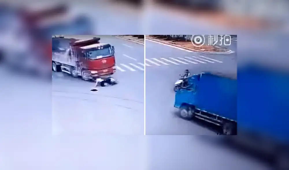 YouTube: motociclista salvó de morir dos veces en solo diez segundos [VIDEO]