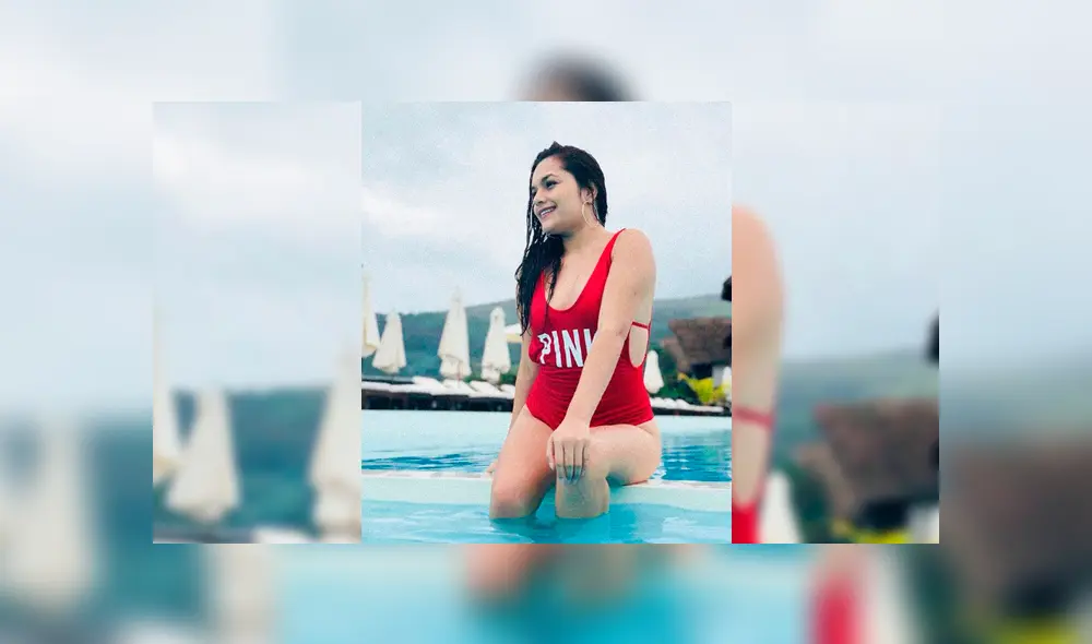 Lesly Águila cautiva a sus fans en sexy traje de baño rojo [FOTOS]
