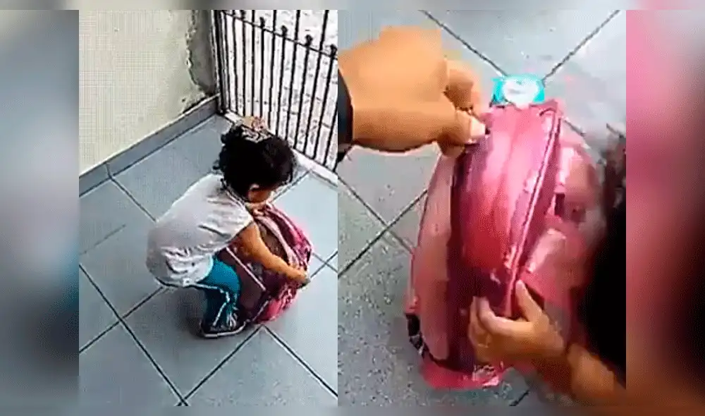 Vía Facebook: su papá revisa su mochila y halla inesperada criatura [VIDEO]