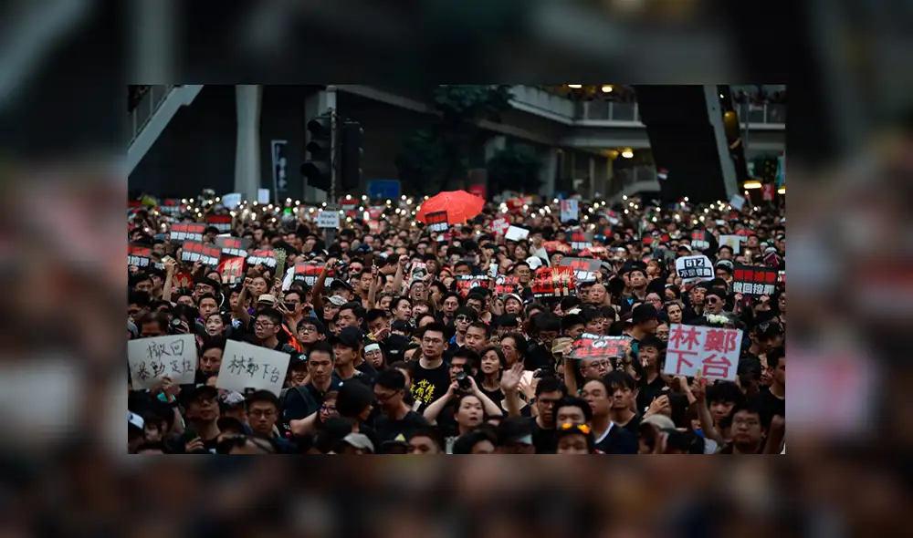 Cerca de dos millones protestaron en Hong Kong contra ley de extradición a China