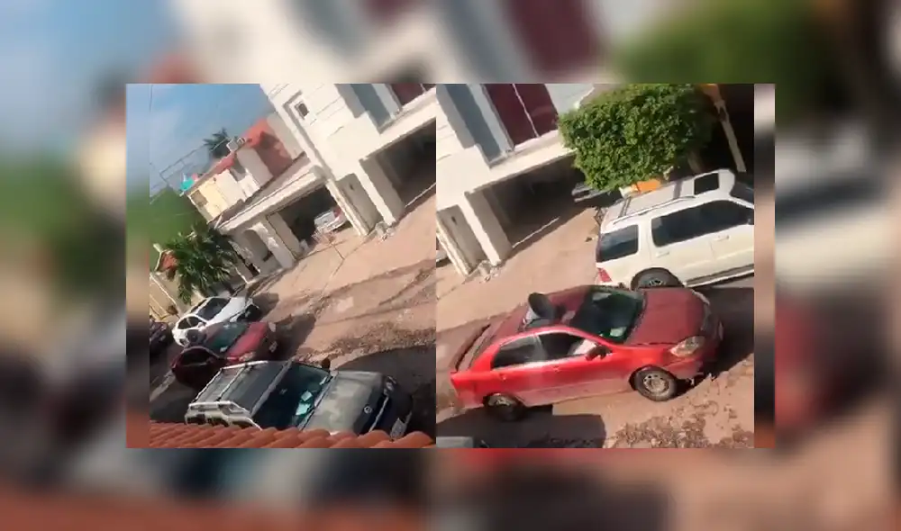 Vía Facebook. Pobladores captaron al vendedor promocionando sus tamales a bordo de su vehículo en plena balacera que sembró el terror este último jueves en Culiacán, México