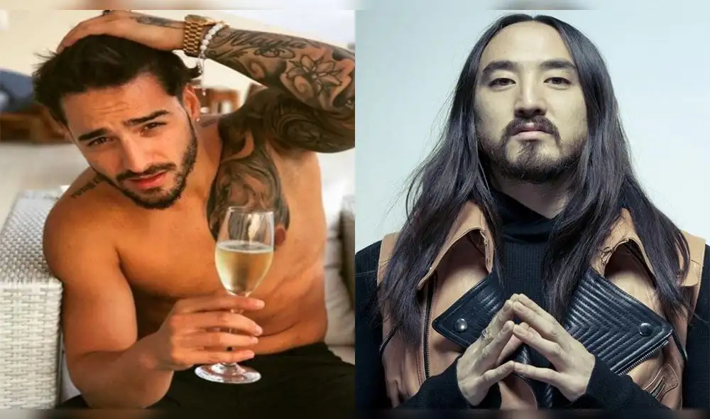 Maluma y Steve Aoki