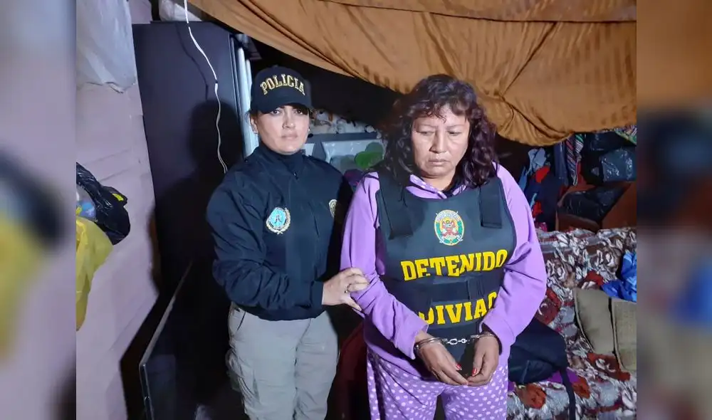 detenida. Eudosia Aucayari Bellido (a) 'Angélica', integrante de la red criminal de usurpadores.