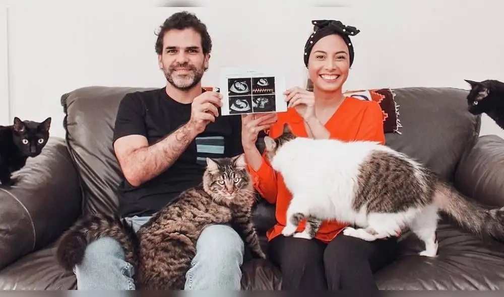 La actriz explicó que mensualmente desparasita a los felinos y que se informó con su ginecólogo antes de quedar embarazada. Foto: Instagram