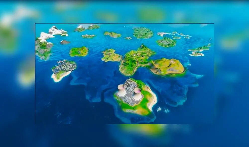 Así luciría el mapa en la temporada 3 de Fortnite. Foto: Fortnite Info.