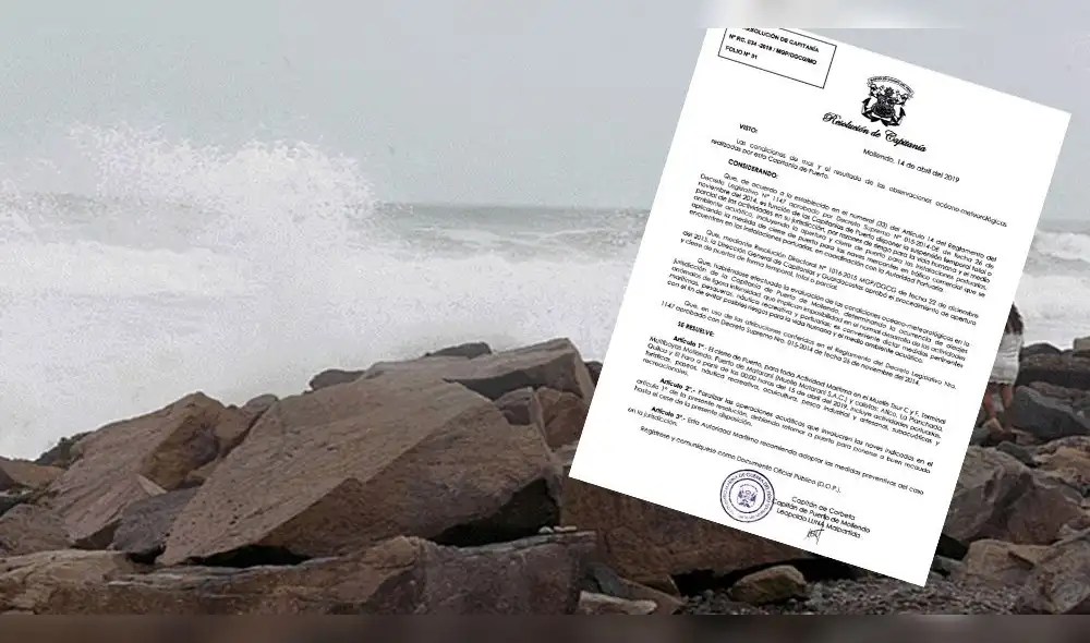 La Marina ordena el cierre de muelles y caletas de la zona costera de Arequipa