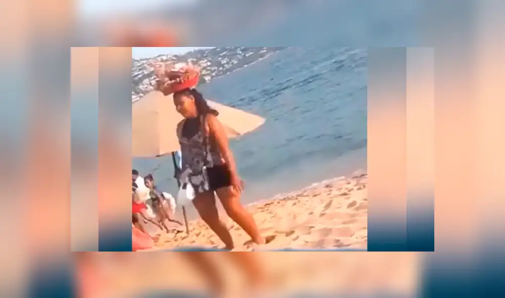 Facebook viral: vendedora ambulante realiza sexy baile en la playa y se roba las miradas [VIDEO]