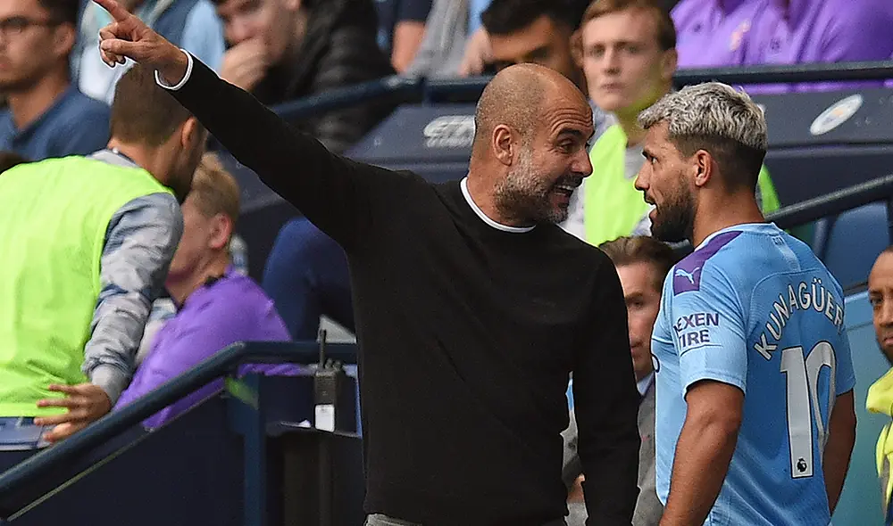 Sergio Agüero y 'Pep' Guardiola tuvieron acalorada discusión en medio del partido entre Manchester City y Tottenham por la fecha 2 de la Premier League. Sergio Agüero y 'Pep' Guardiola tuvieron acalorada discusión en medio del partido entre Manchester City y Tottenham por la fecha 2 de la Premier League.