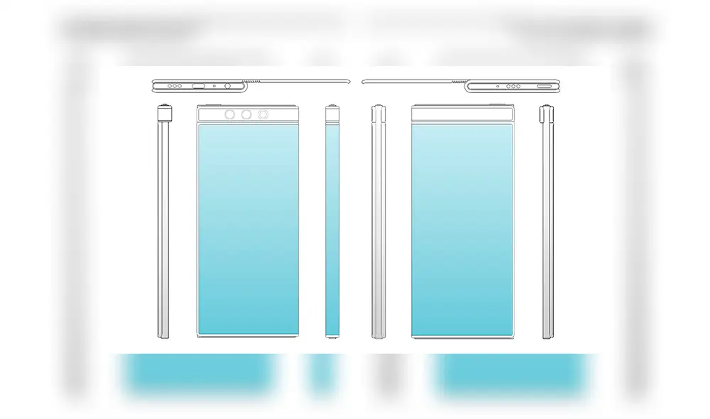 LG presenta nuevo diseño de smartphone plegable con pantalla flexible envolvente. | Foto: LetsGoDigital.