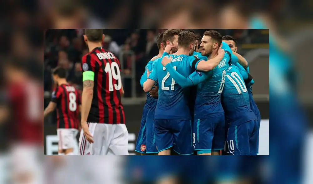 Arsenal derrotó 2 a 0 al Milan por la Europa League [VIDEO]