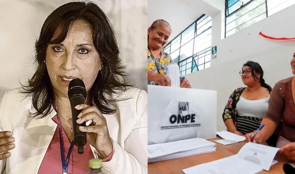 Dina Boluarte volvió a hablar sobre el adelanto de elecciones. Foto: composición de LR/Andina