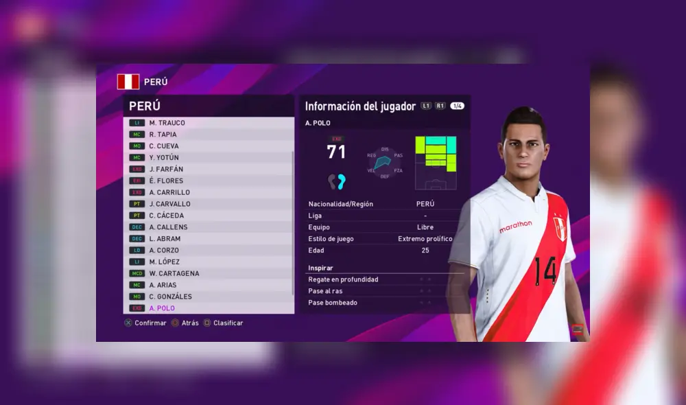 Perú en PES 2020.