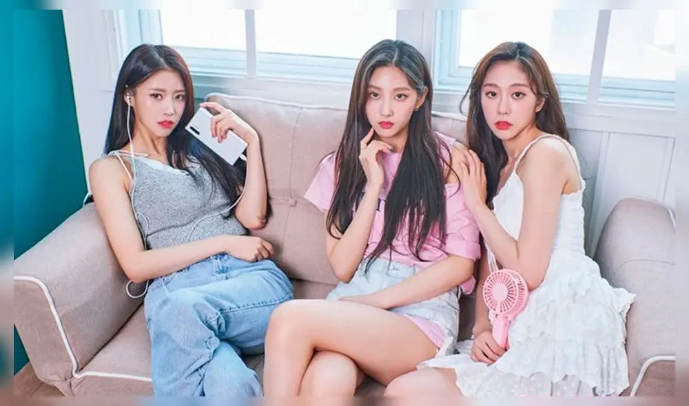 Mijoo, Jisoo y Yein de LOVELYZ en la última sesión fotográfica de TenStar. Crédito: IG Ten Asia