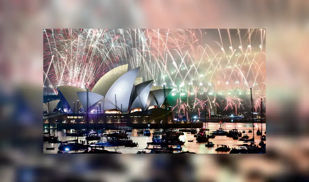 Con alegría, luces, música y color el mundo entero recibe el Año Nuevo