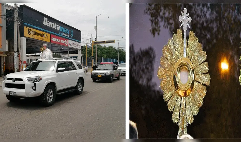 Hostia sagrada recorrió la ciudad de Piura.