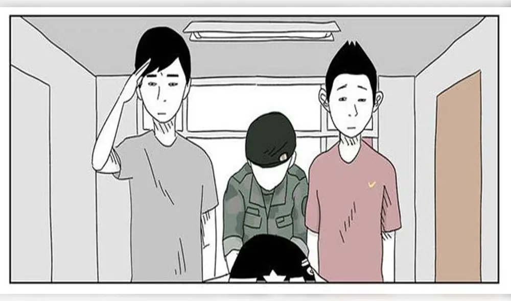 Desliza para ver más fotos del webtoon D.P dog day. Créditos: Kim Bo Tong.