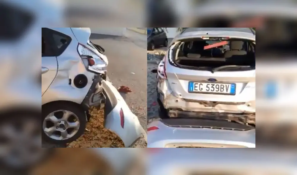 Italia: hombre destruye auto de vecina que lo reprendió por salir a correr en cuarentena [VIDEO]