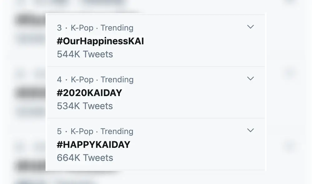 EXO: Fans hacen tendencia en Twitter por el cumpleaños de Kai.