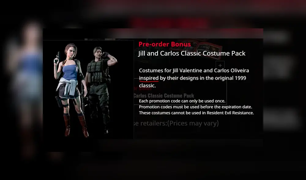 Aun así, en la publicidad del traje, solo se mencionó que el mismo estaba inspirado en la clásica indumentaria de la versión de 1999.