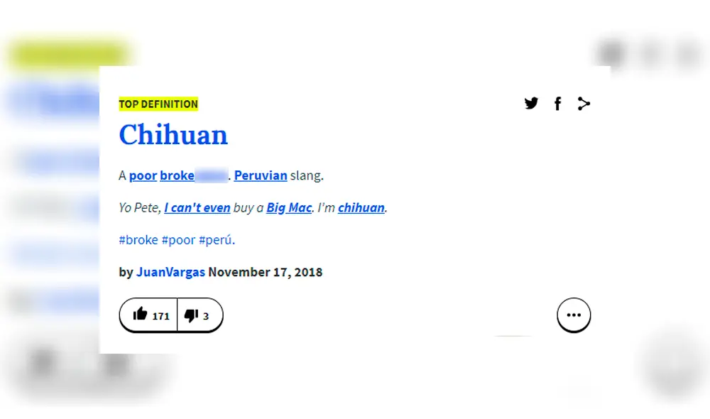 Facebook viral: jerga peruana 'Estoy Chihuán' es incluido en reconocido diccionario [FOTO]
