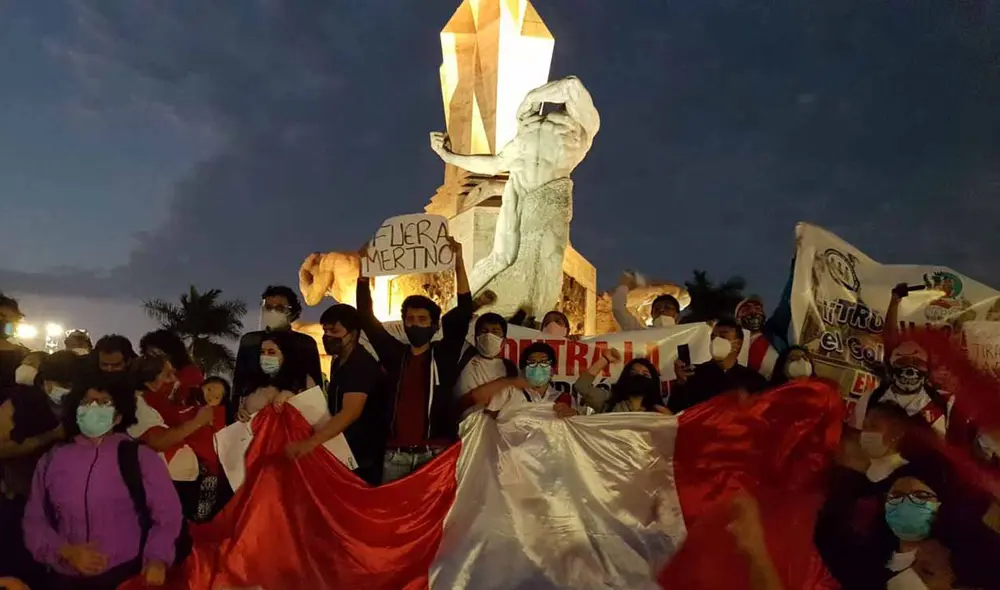 Los manifestantes llegaron hasta la plazuela El Recreo