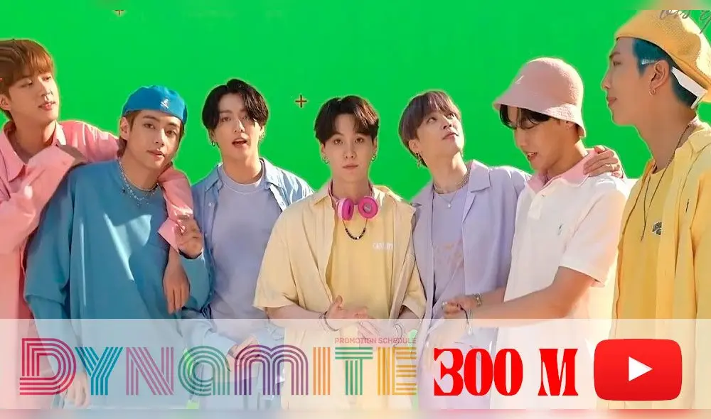 BTS junto a ARMY lograron 300 millones de reproducciones de "Dynamite" en YouTube. Créditos: Big Hit / composición LR