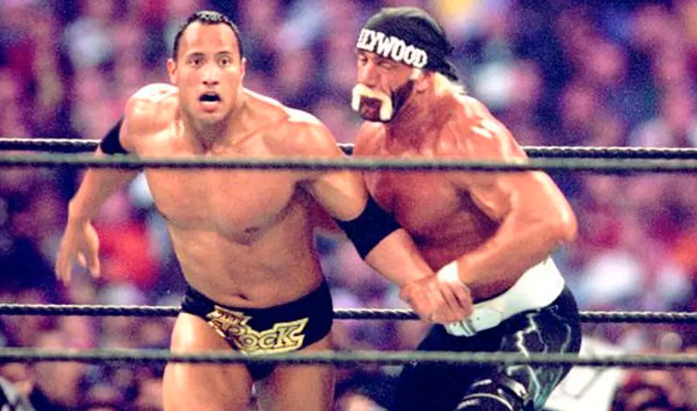 The Rock vs. "Hollywood" Hulk Hogan (WrestleMania 18). | Foto: WWE