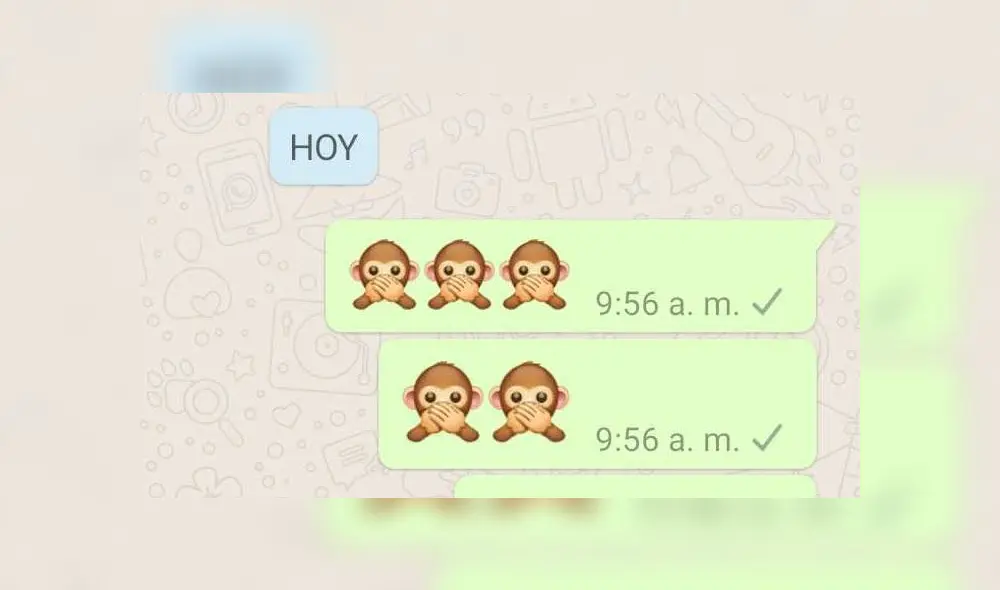 El emoji de WhatsApp del monito tapándose la cara