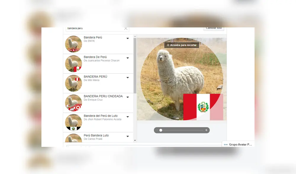 Desliza para conocer los marcos patrióticos que hay en Facebook. Foto: Captura. Desliza para conocer los marcos patrióticos que hay en Facebook. Foto: Captura.