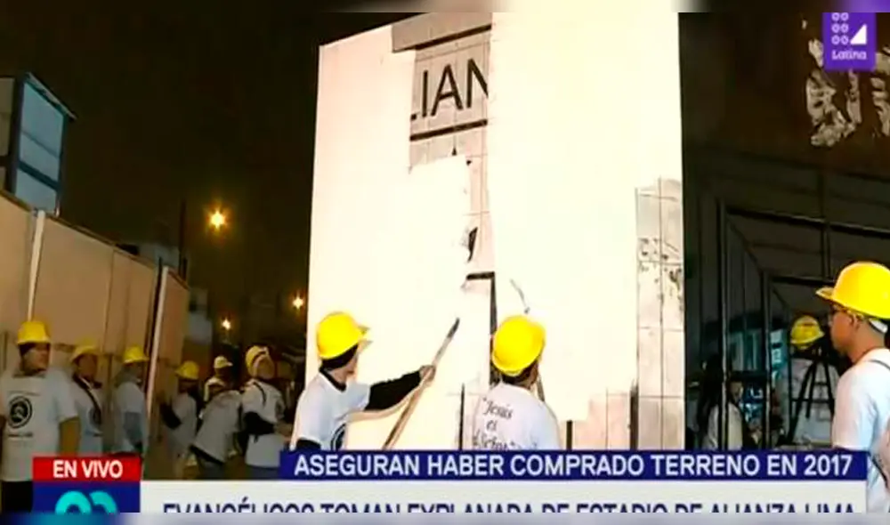 Evangélicos toman explanada de estadio de Alianza Lima [VIDEO]