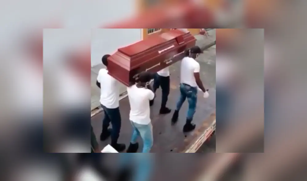 La Policía imitó el meme de los africanos bailando con un ataúd para concientizar a la población sobre la COVID-19. (Foto: Captura) La Policía imitó el meme de los africanos bailando con un ataúd para concientizar a la población sobre la COVID-19. (Foto: Captura)