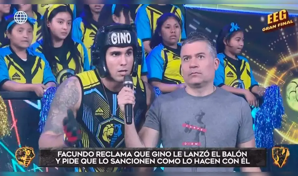 Facundo Gonzalez cayó al suelo luego de la indisciplina del 'guerrero'. Facundo Gonzalez cayó al suelo luego de la indisciplina del 'guerrero'.