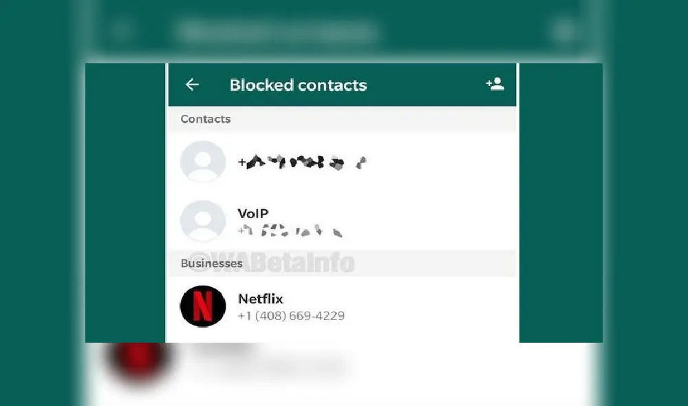 El propio mensaje de bloqueo que aparece en WhatsApp es interactivo.