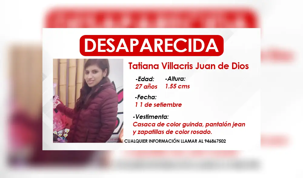 Reportan desaparición de joven madre de San Juan de Lurigancho. Foto: Composición