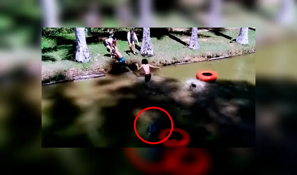 Desliza hacia la izquierda para ver la broma pesada que realizó un anciano al colocar la cabeza de un falso cocodrilo dentro del lago. El video es viral en YouTube.