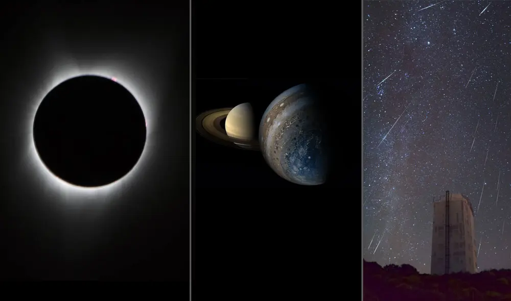 Eventos astronómicos de diciembre. Foto: composición LR/ NASA/ IAC Eventos astronómicos de diciembre. Foto: composición LR/ NASA/ IAC