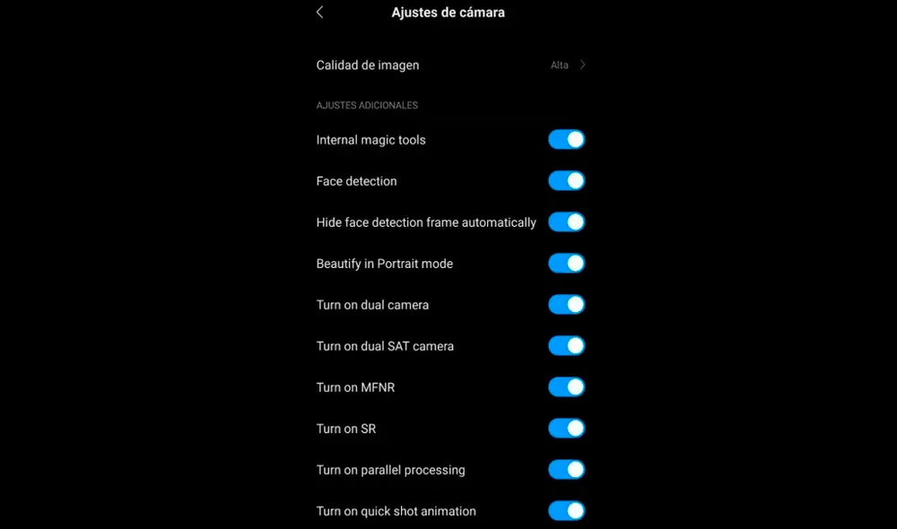 Funciones experimentales de la cámara de smartphones Xiaomi. | Foto: Mi Community