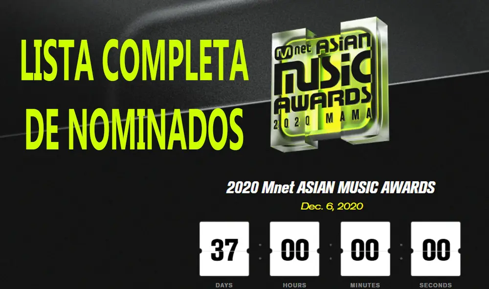 Revisa aquí todas las categorías consideradas en los 2020 MAMA. Foto: Composición LR / Mnet