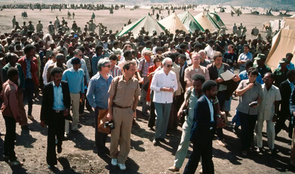 Pérez de Cuéllar, en un viaje a África (Foto: ONU)