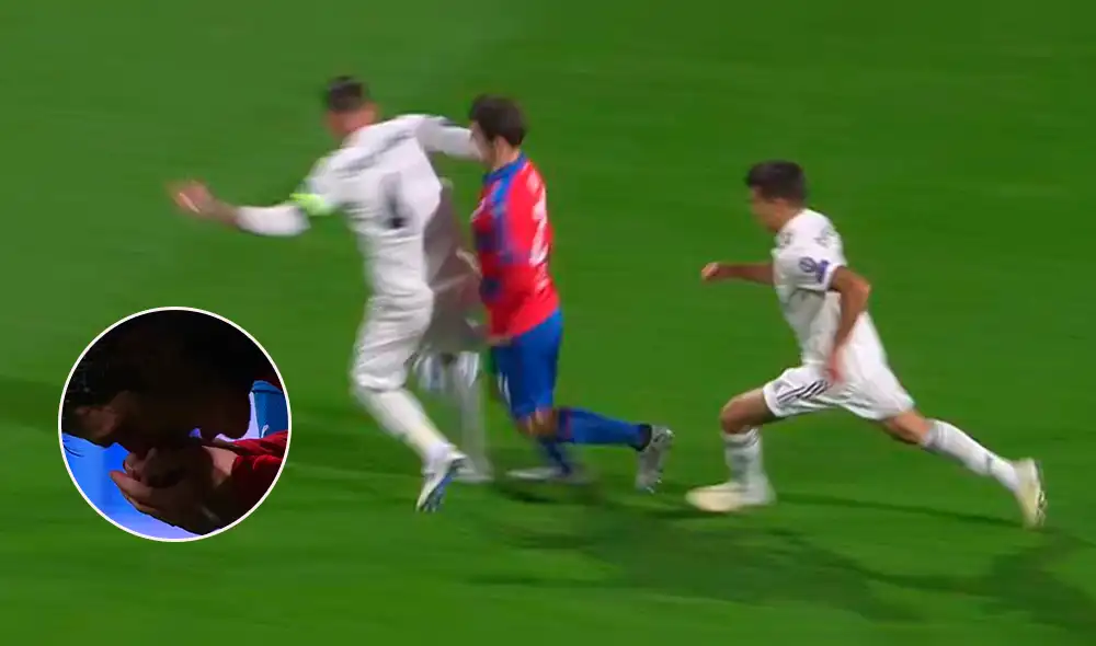 Sergio Ramos dejó sangrando a rival tras codazo por la Champions League [VIDEO]