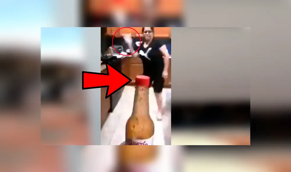 Vía Facebook. Mujer quiso unirse al nuevo reto viral 'Bottle Cap Challenge' y no encontró mejor forma de hacerlo que con la famosa “chancla”